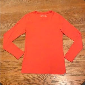 Vibrant Orange Basic Long Sleeve